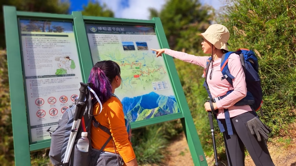 玉山國家公園山徑與稜線展望